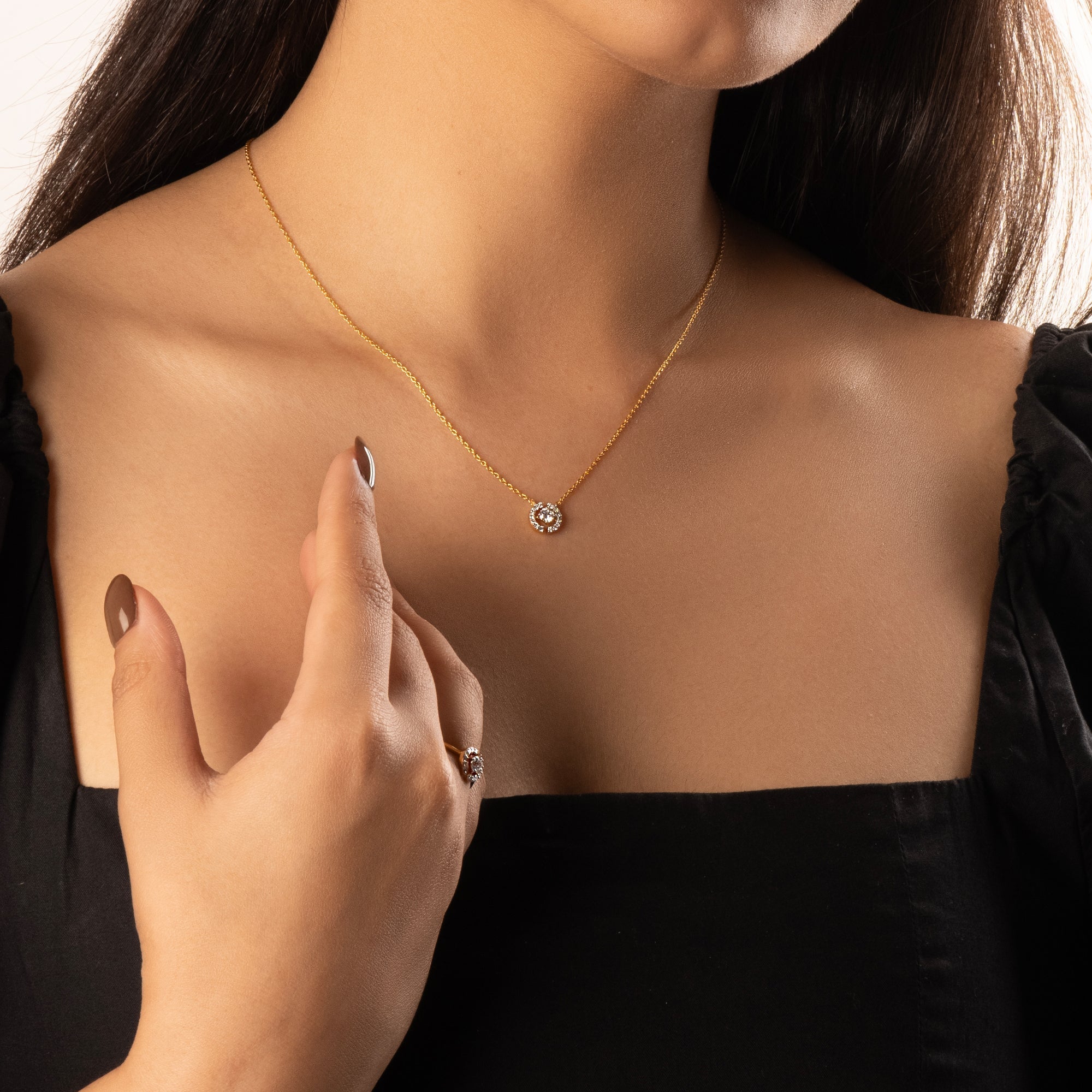 The Diamond Circle Solitaire Necklace
