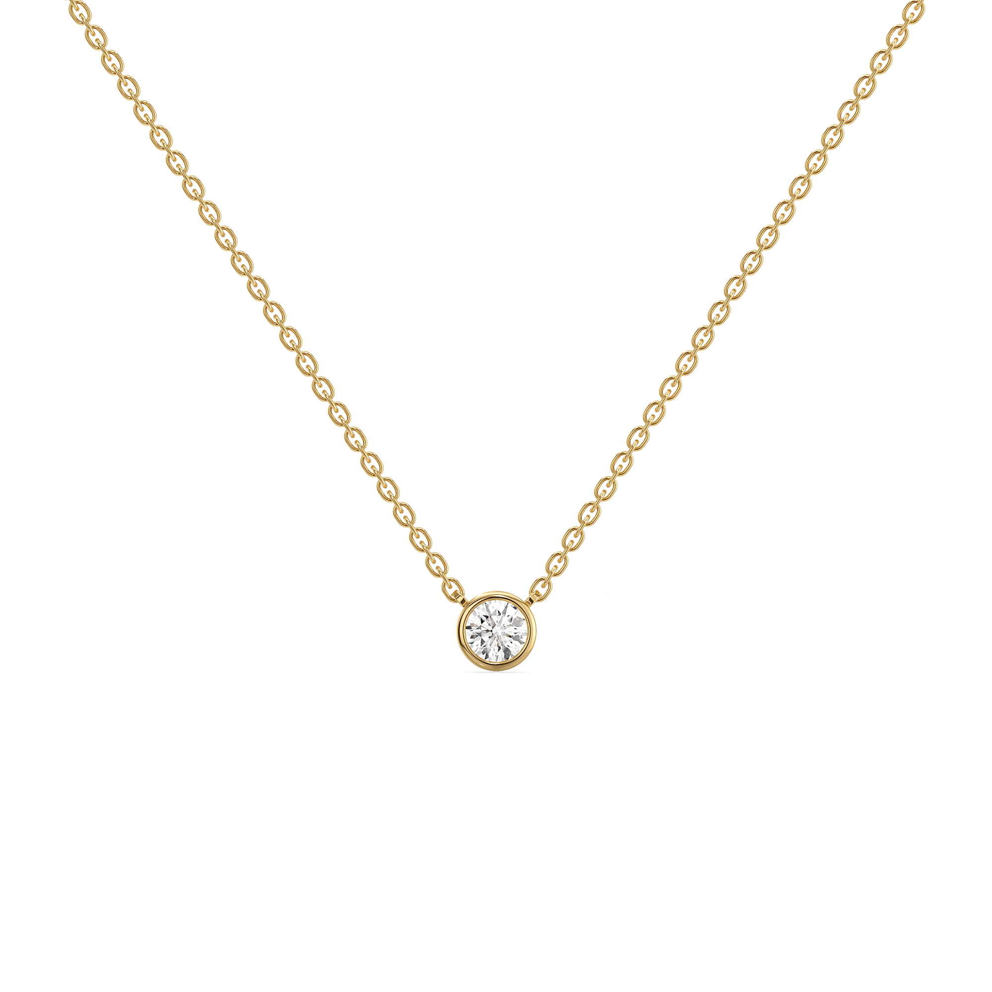 Eternal Shine Solitaire Pendant Necklace