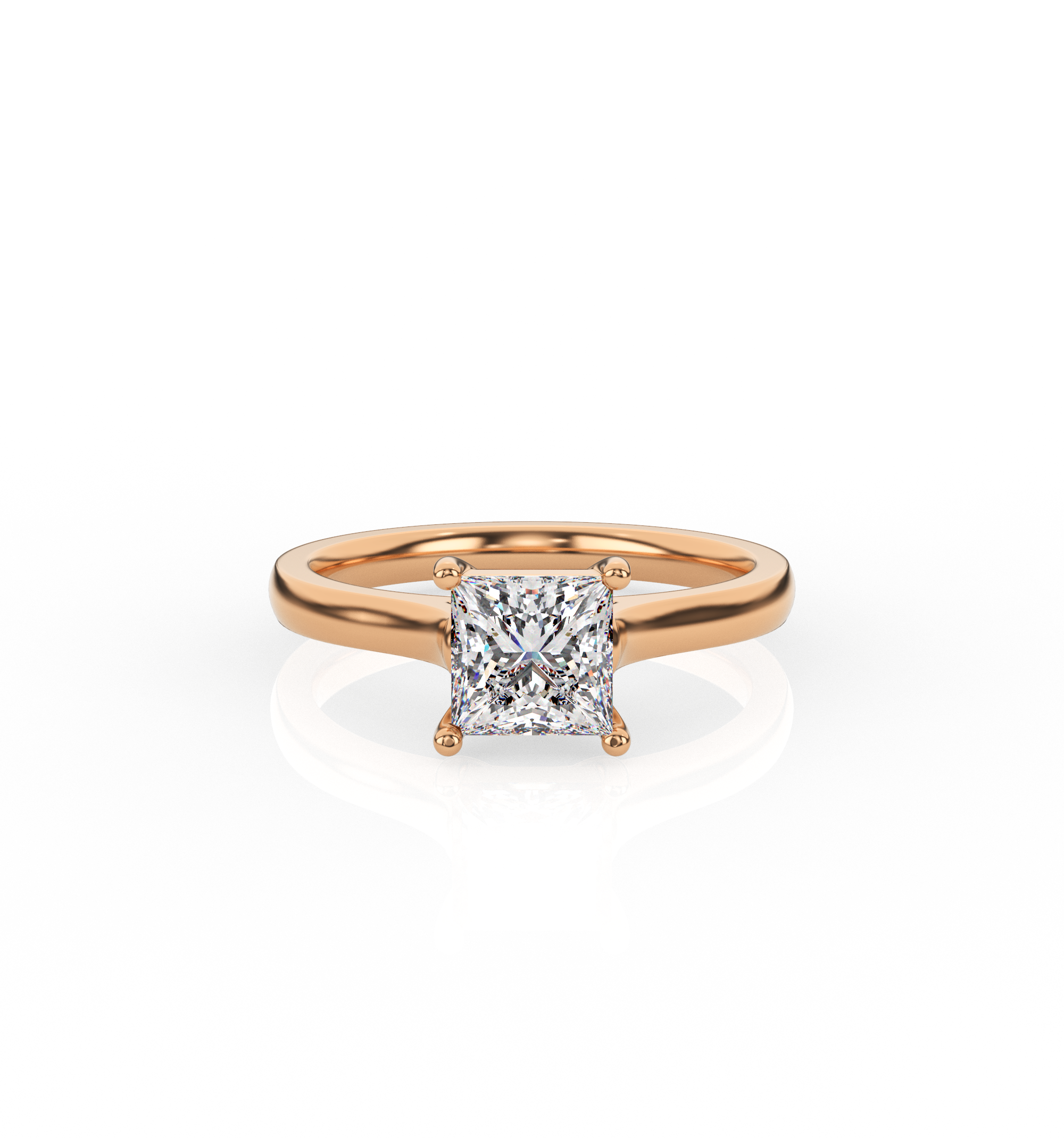 Princess Solitaire Lab-Grown Diamond Ring