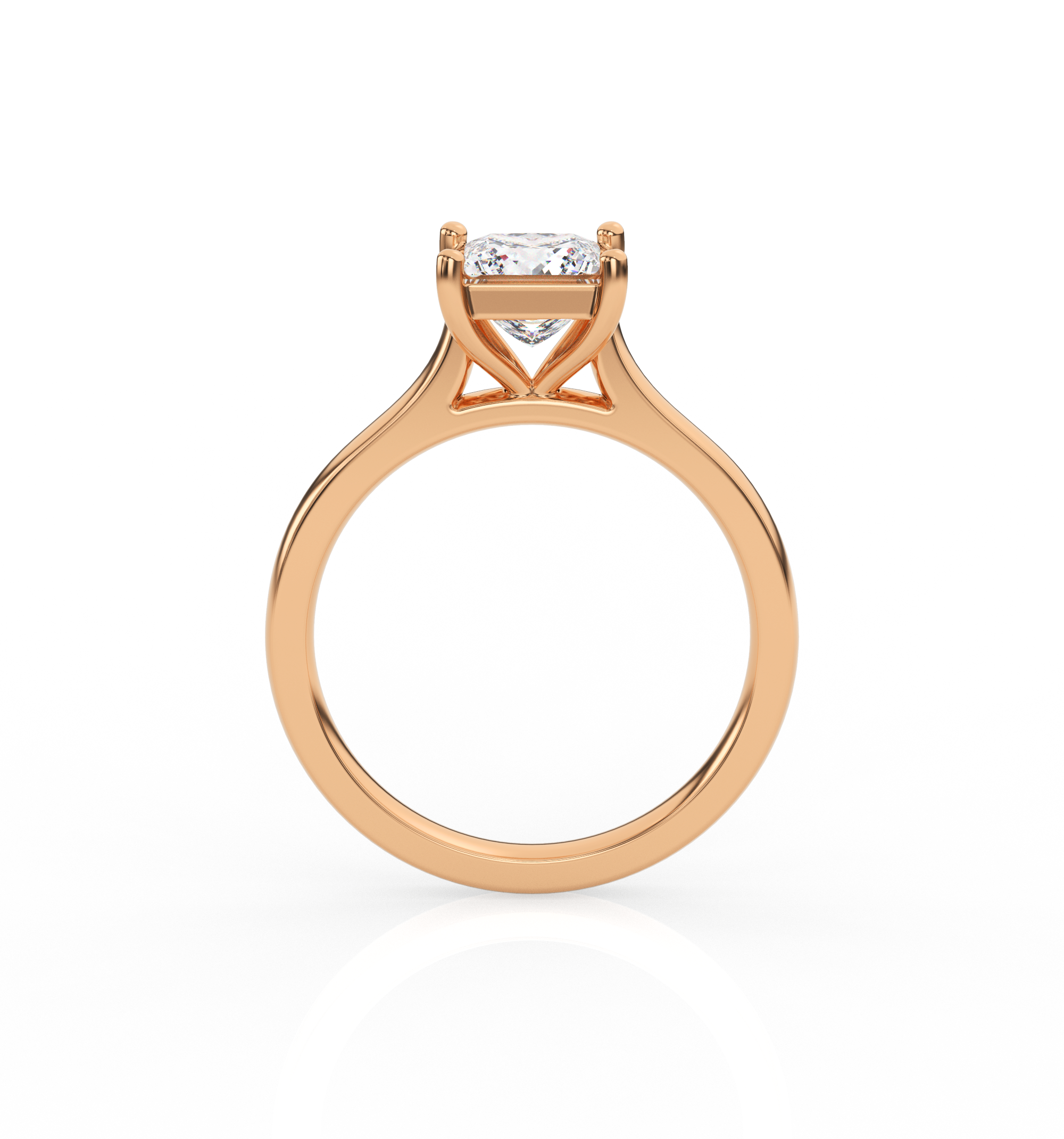 Princess Solitaire Lab-Grown Diamond Ring