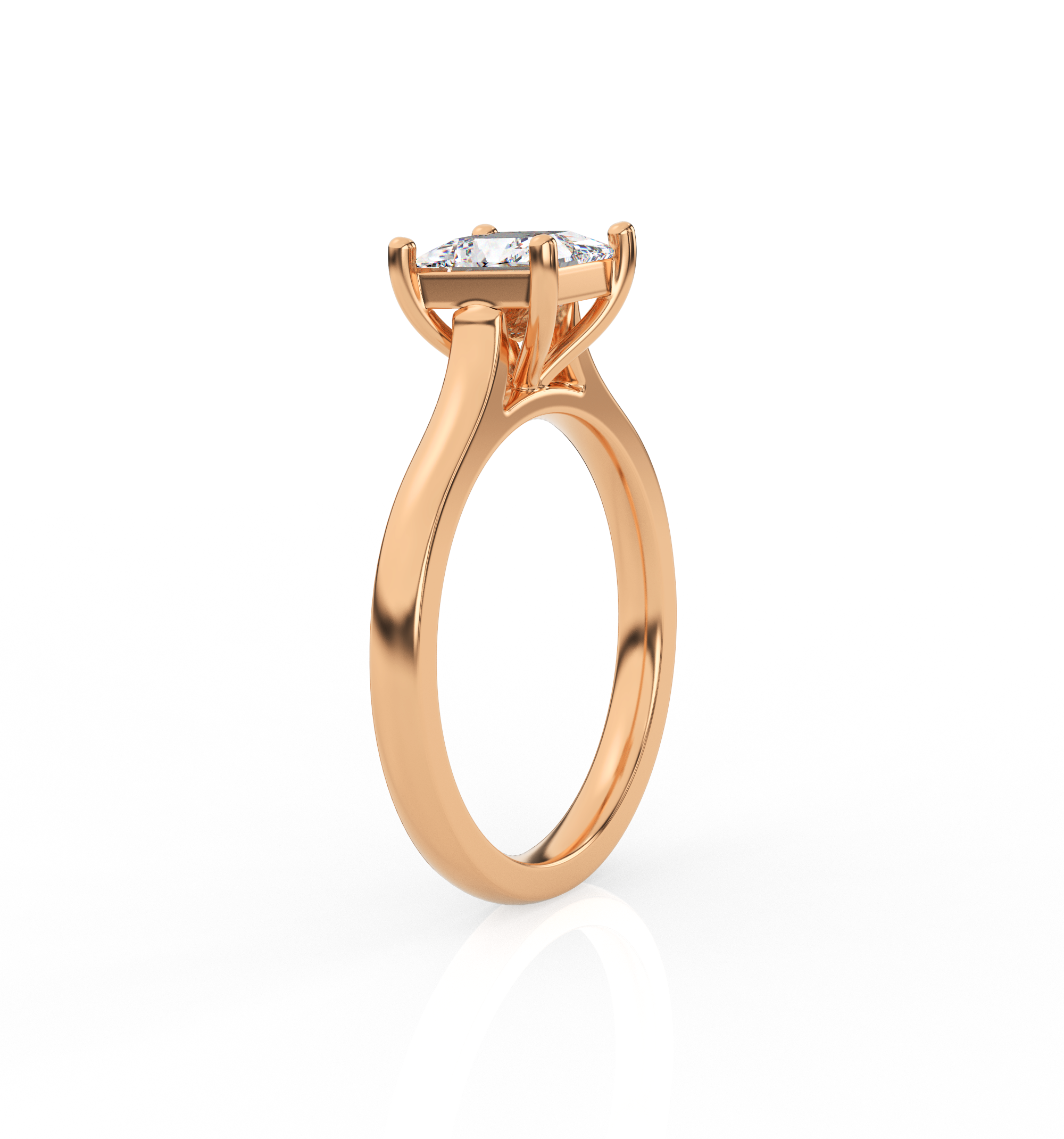 Princess Solitaire Lab-Grown Diamond Ring