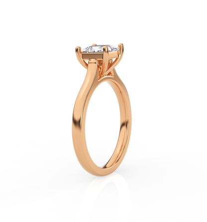 Princess Solitaire Lab-Grown Diamond Ring