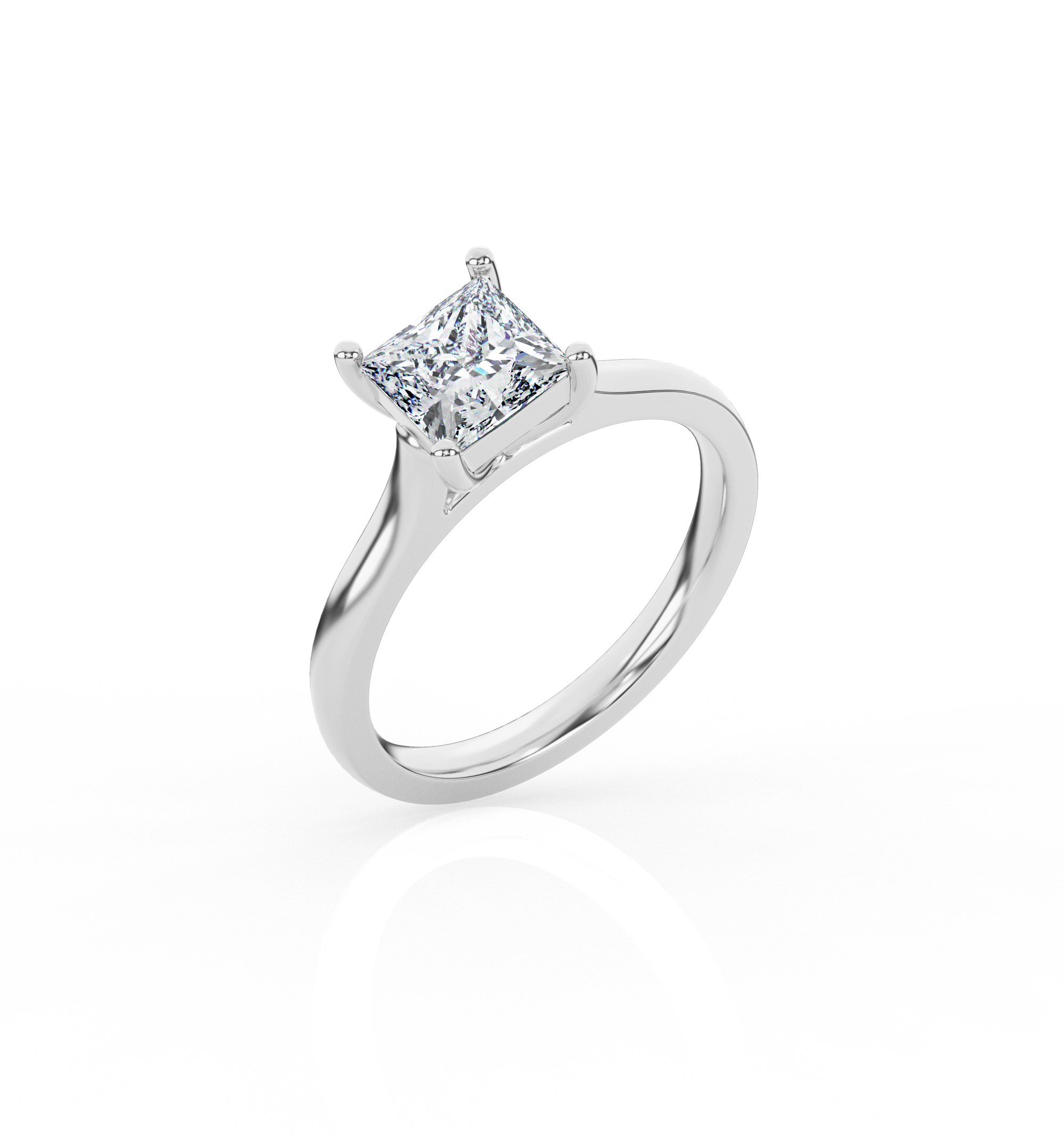 Princess Solitaire Lab-Grown Diamond Ring