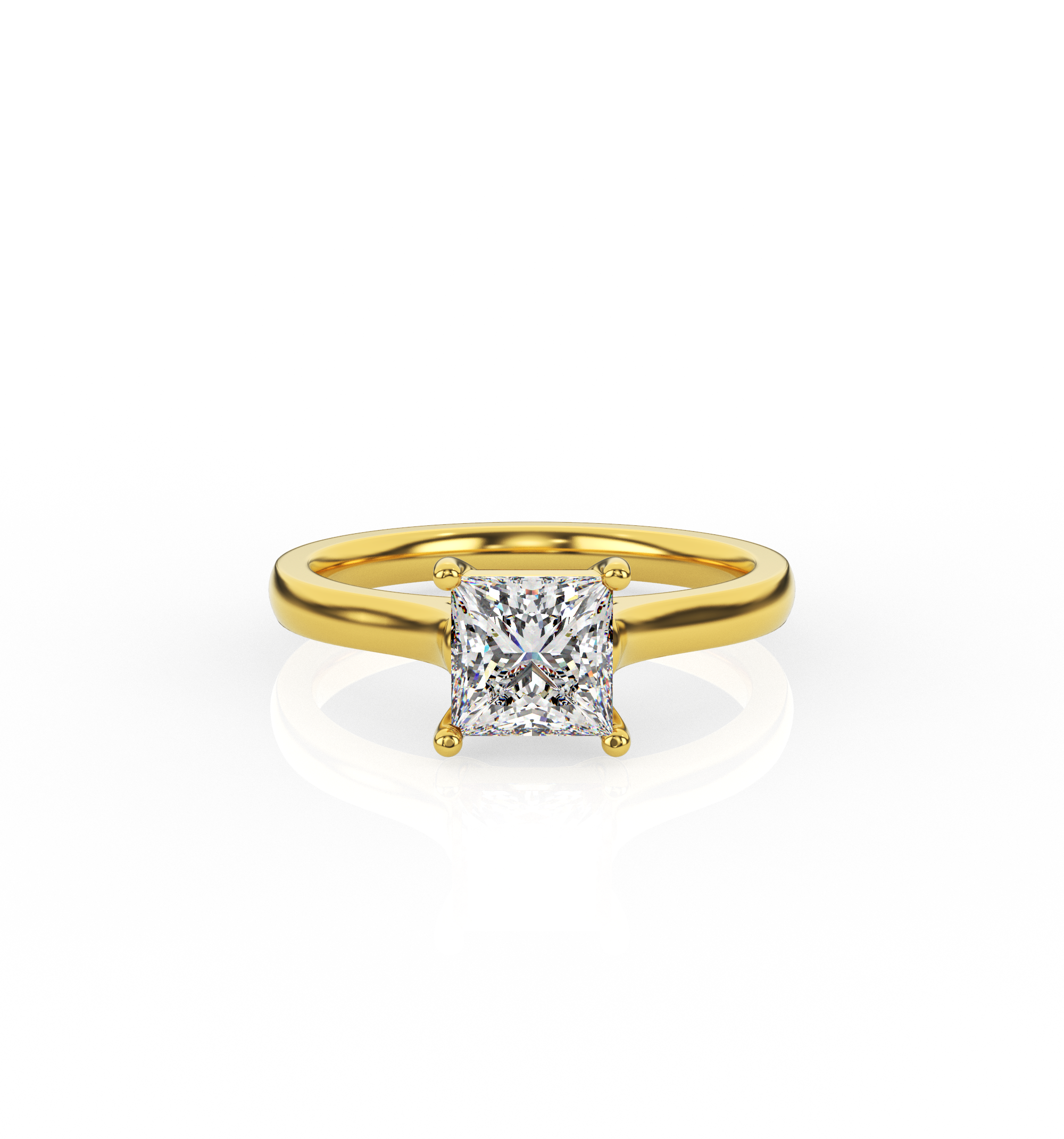 Princess Solitaire Lab-Grown Diamond Ring
