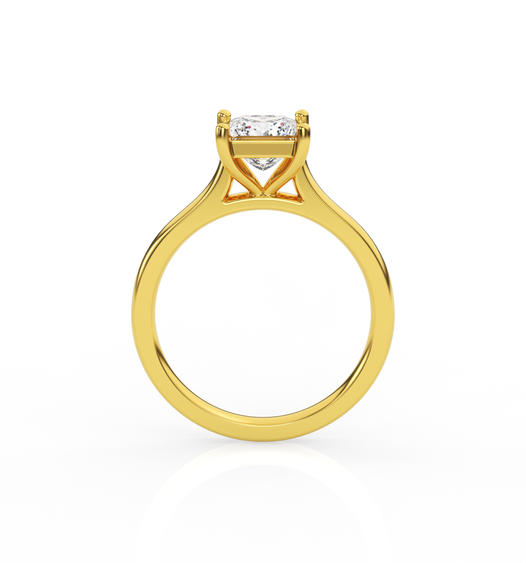 Princess Solitaire Lab-Grown Diamond Ring