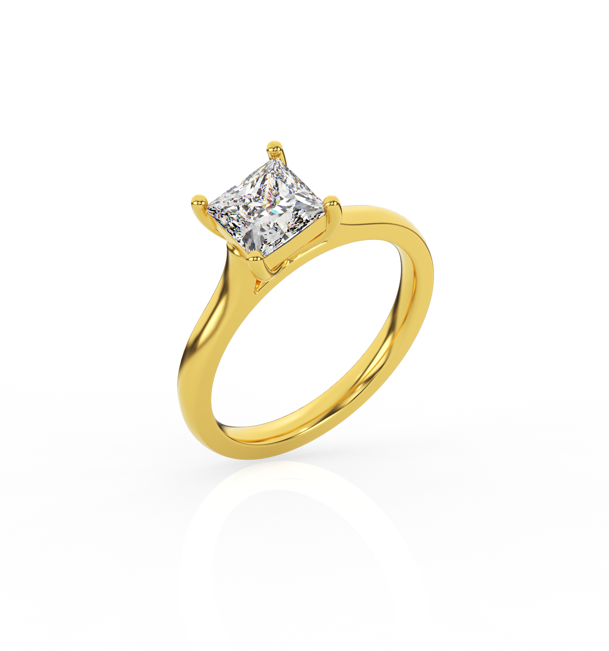 Princess Solitaire Lab-Grown Diamond Ring
