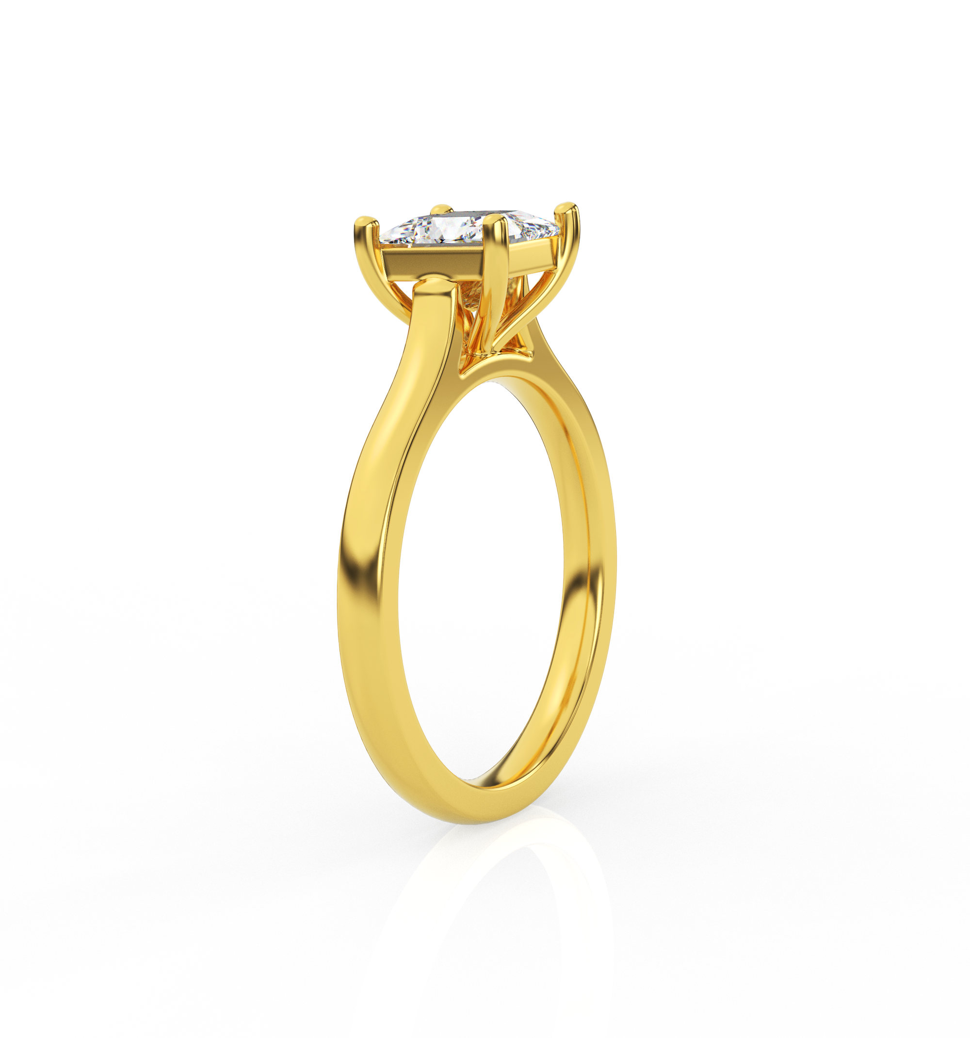 Princess Solitaire Lab-Grown Diamond Ring