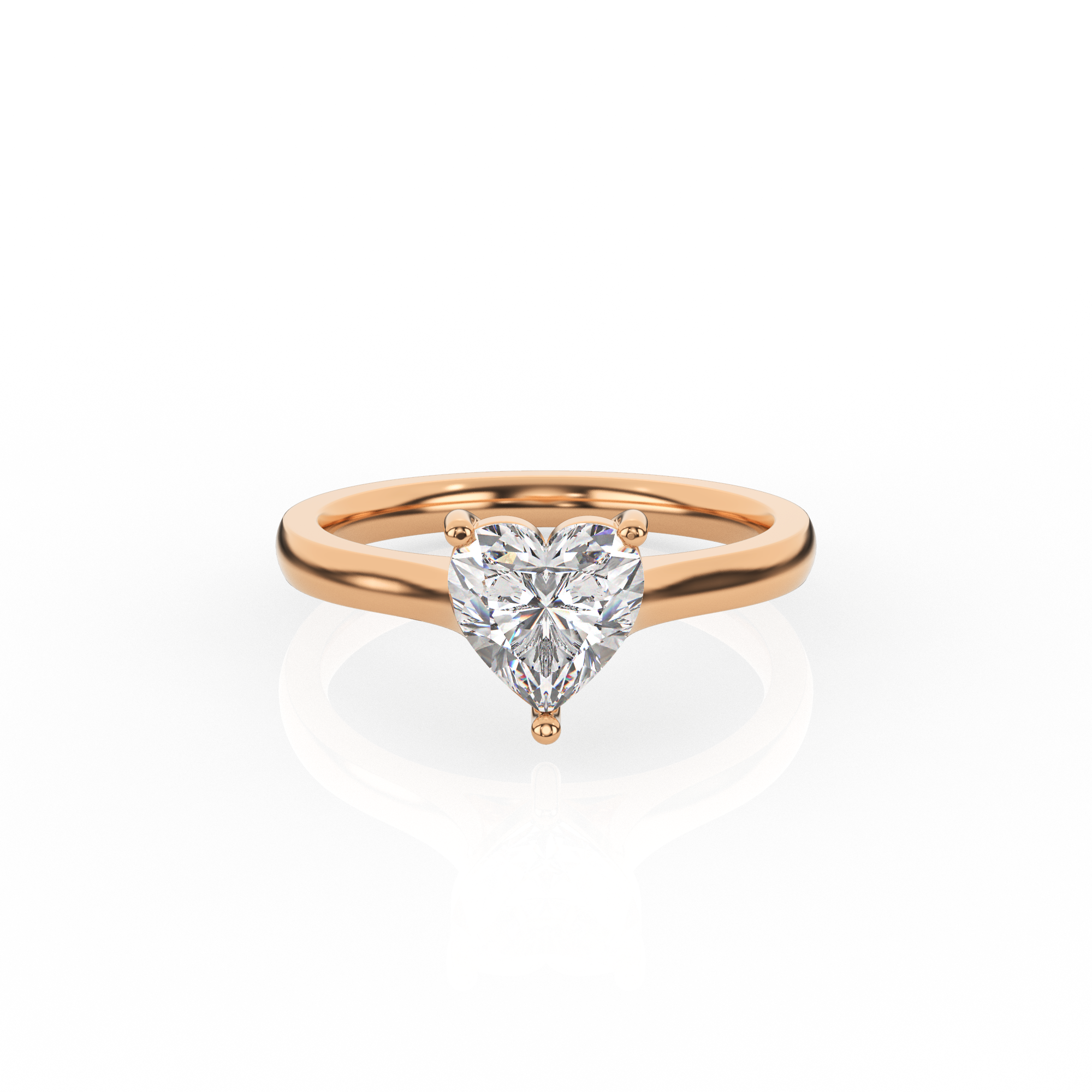 Heart Solitaire Lab-Grown Diamond Ring