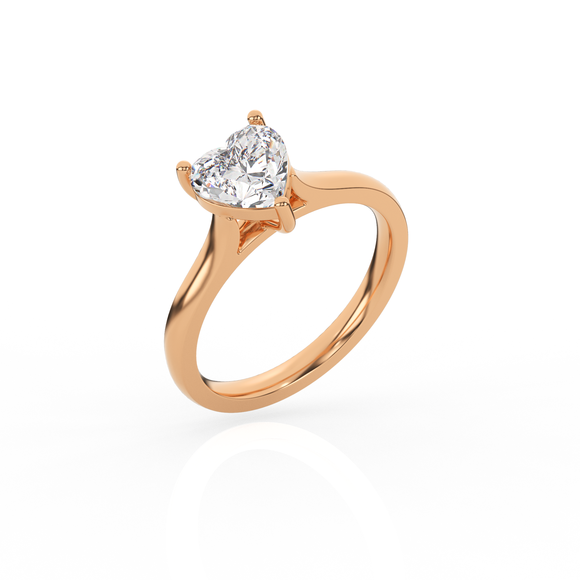Heart Solitaire Lab-Grown Diamond Ring