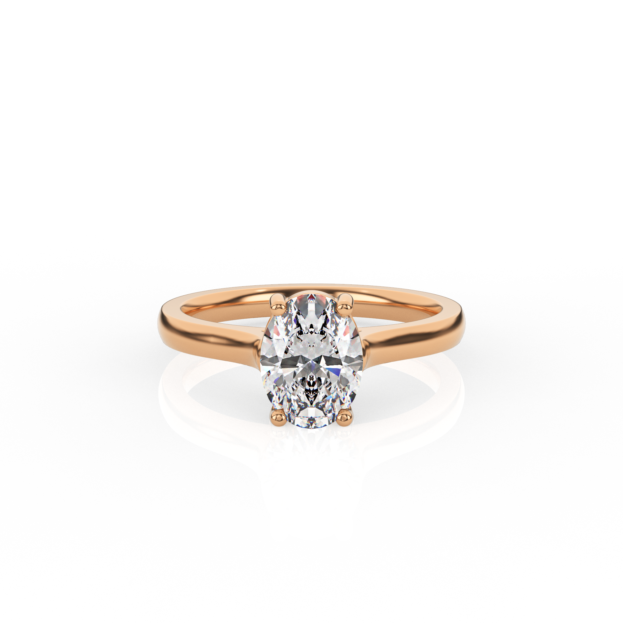 Oval Solitaire Lab-Grown Diamond Ring