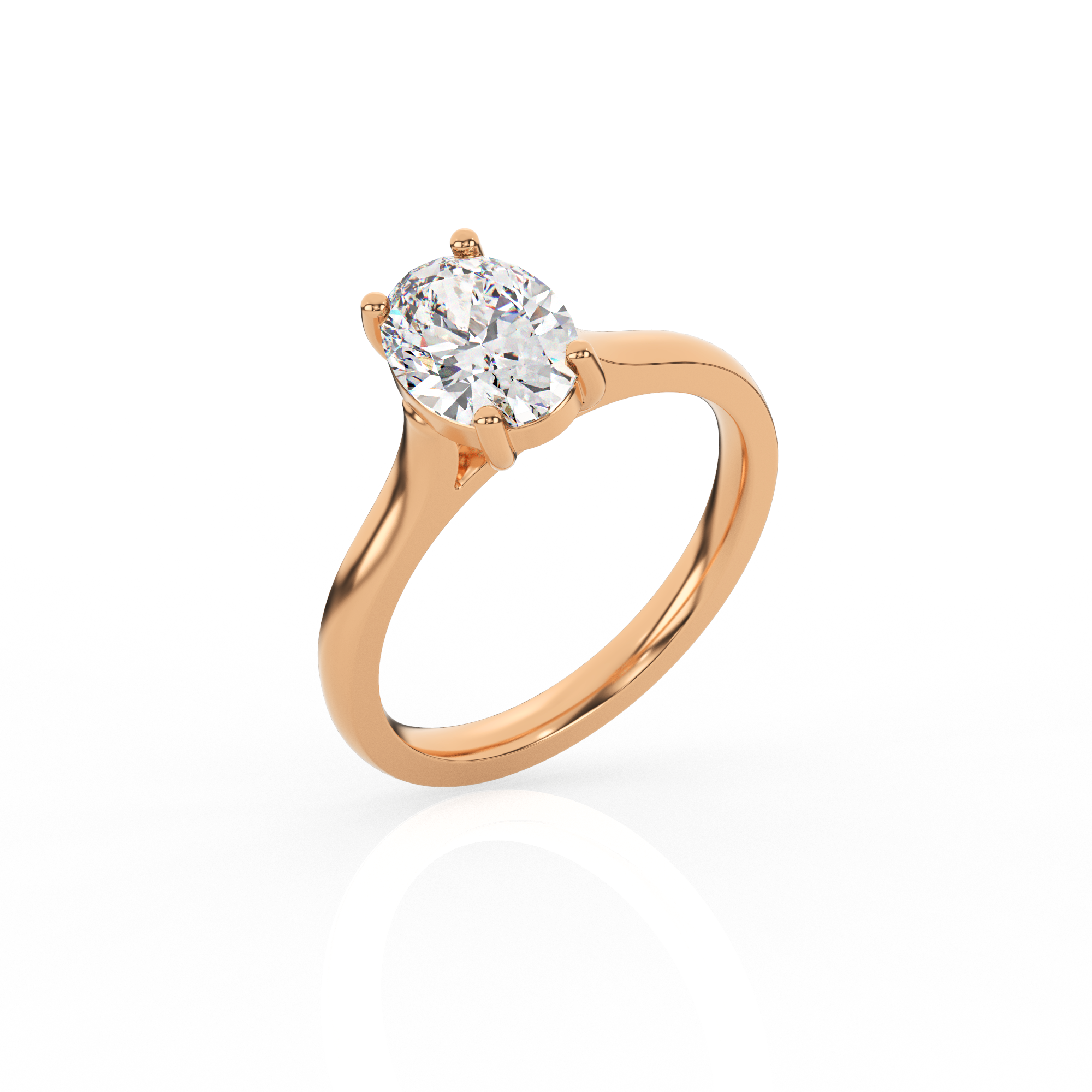 Oval Solitaire Lab-Grown Diamond Ring