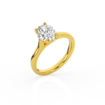 Oval Solitaire Lab-Grown Diamond Ring