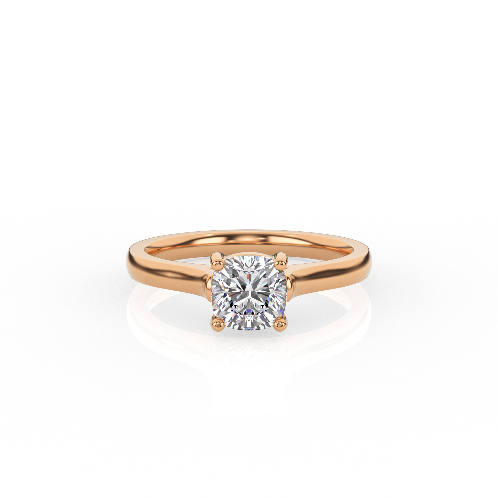 Cushion Solitaire Lab-Grown Diamond Ring