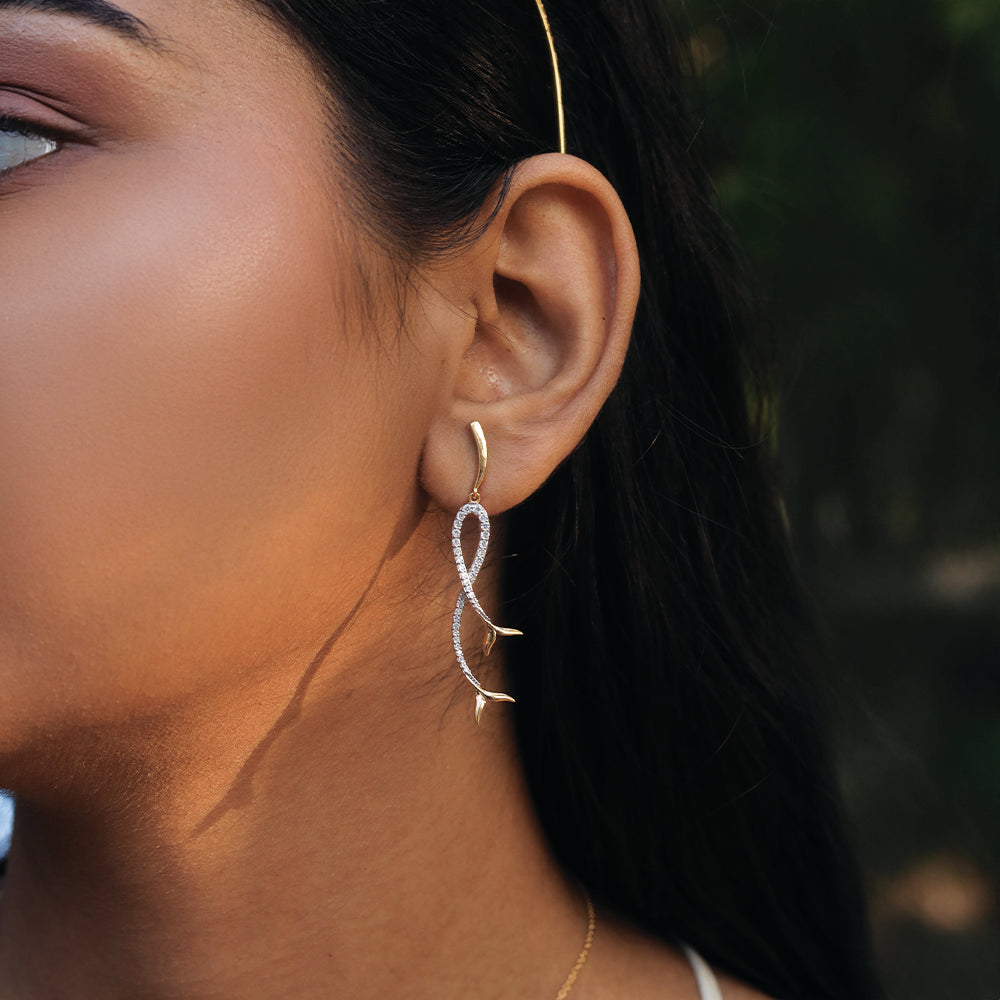 Mermaid Lure Drop - Lab Grown Diamond Earrings