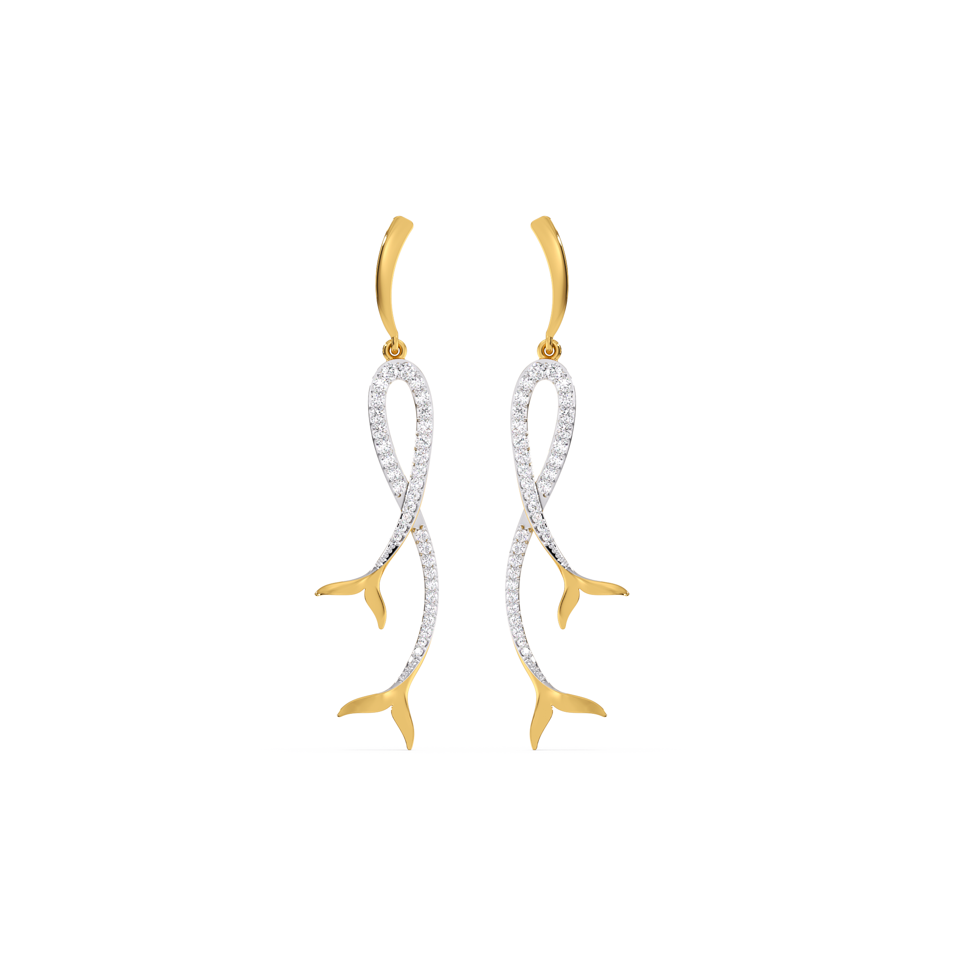 Mermaid Lure Drop - Lab Grown Diamond Earrings