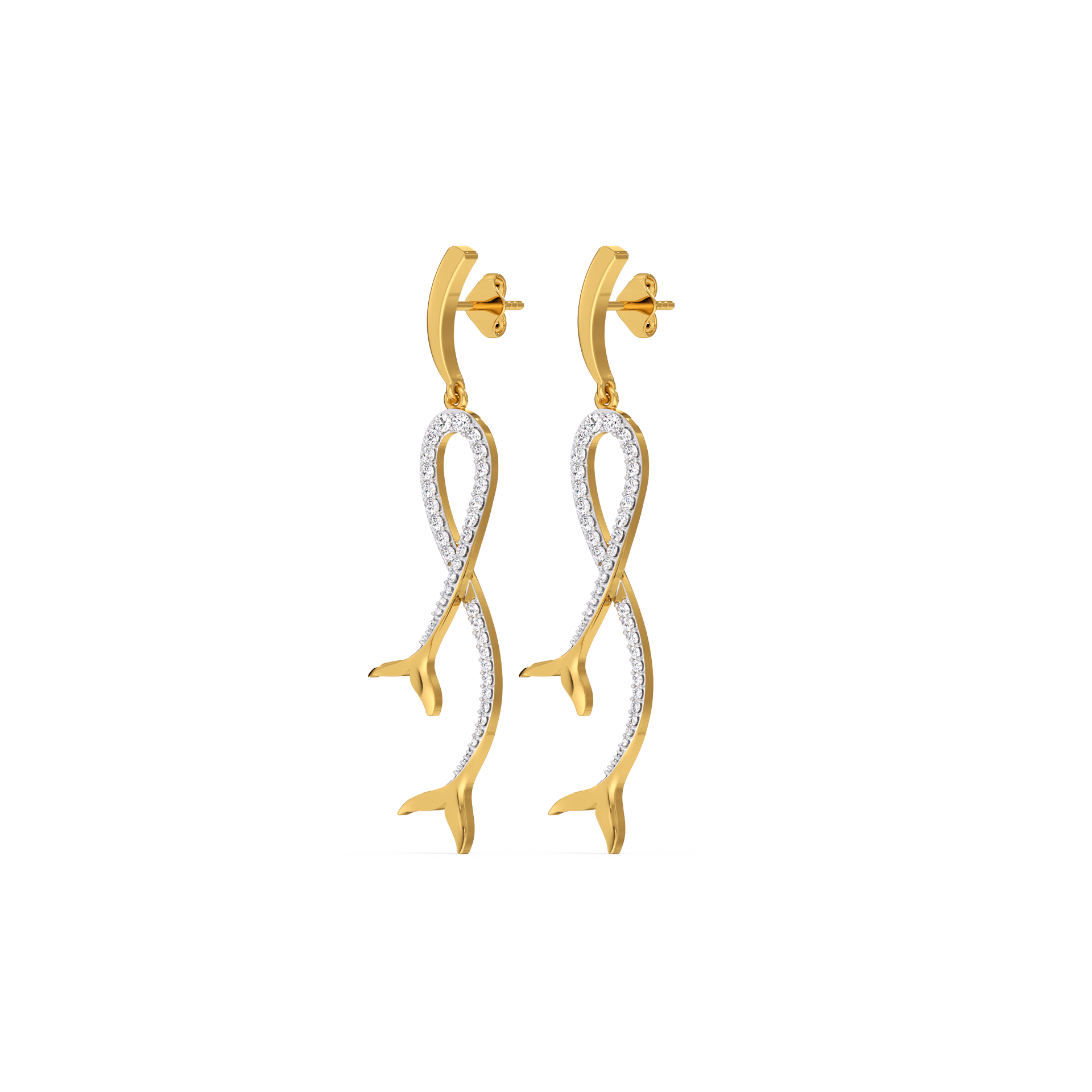 Mermaid Lure Drop - Lab Grown Diamond Earrings
