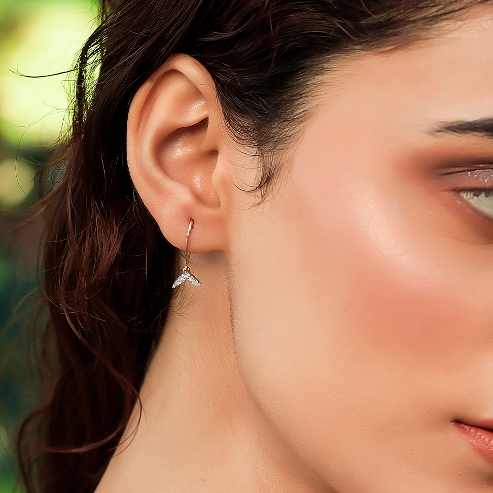Ocean's Whisper Drop - Lab Grown Diamond Earrings