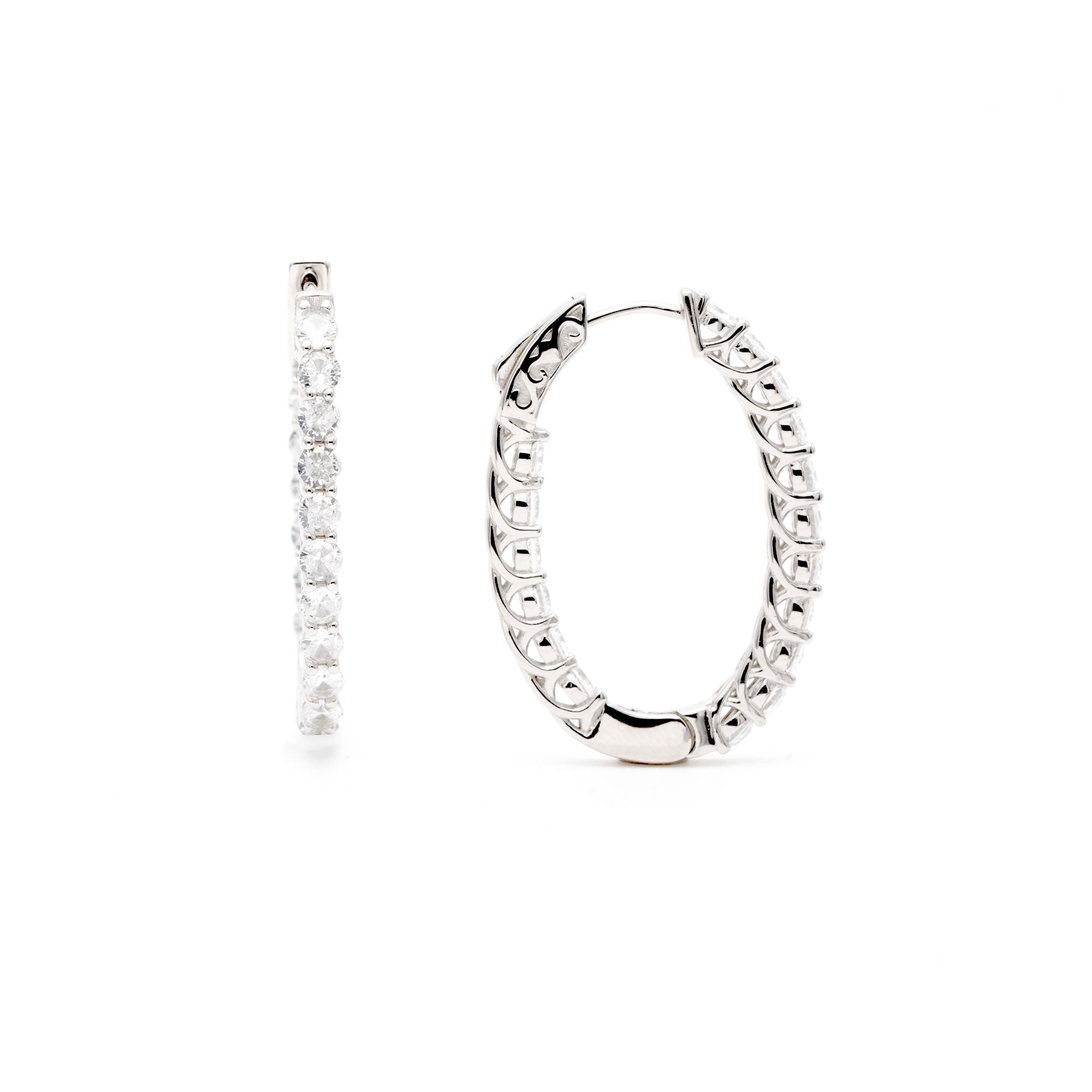 DIAMOND STUDDED BIG HOOPS