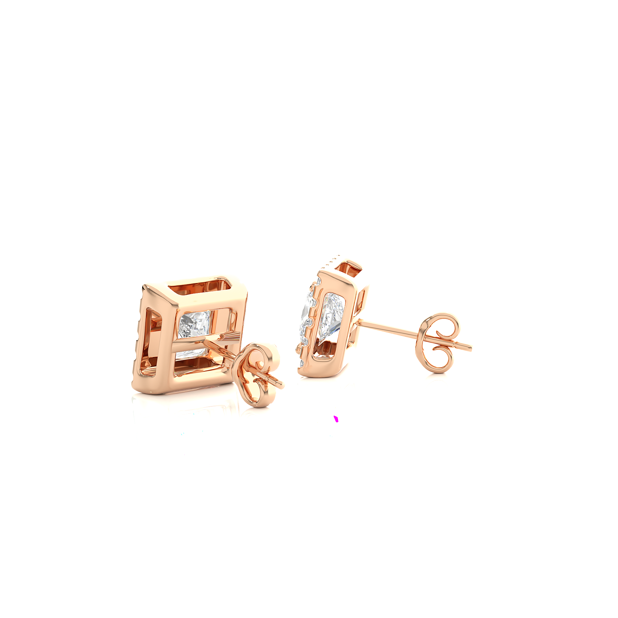 The Shining Square Studs