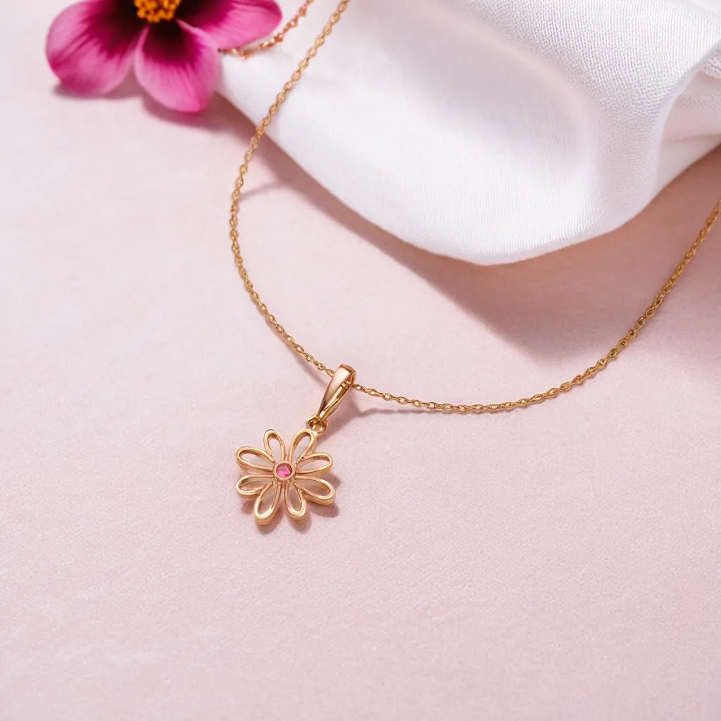 Ruby Blossom Necklace