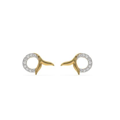 Serene Tail Stud - Lab Grown Diamond Earrings
