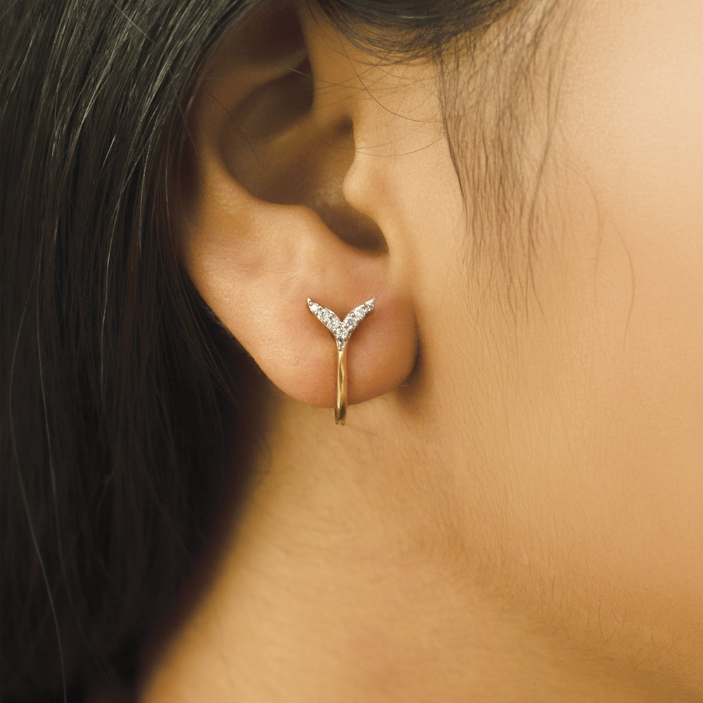 Siren Embrace Huggies - Lab Grown Diamond Earrings