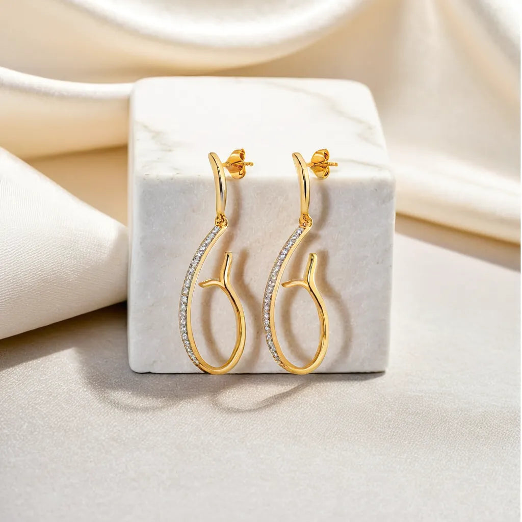 Siren’s Whisper Drop - Lab Grown Diamond Earrings