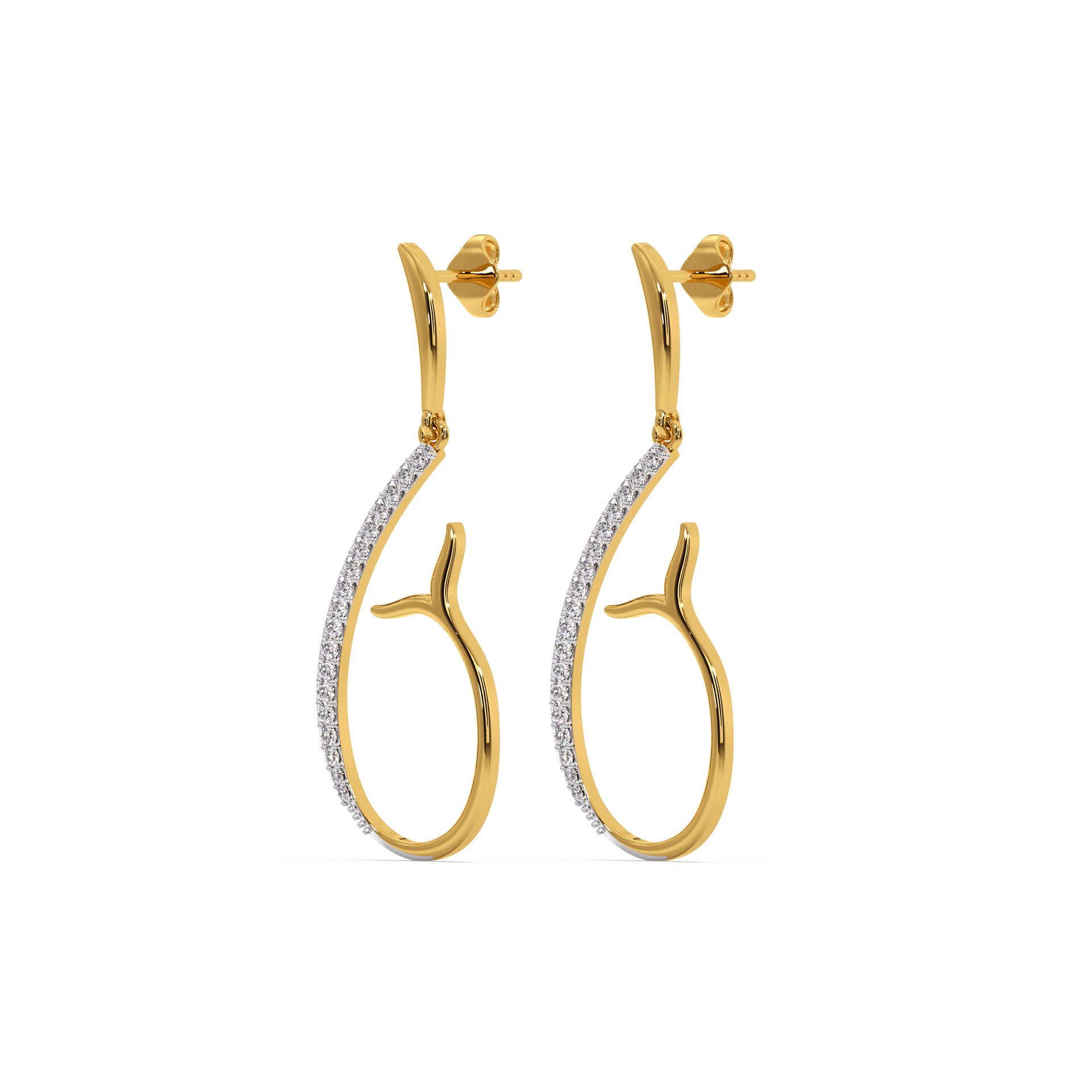 Siren’s Whisper Drop - Lab Grown Diamond Earrings
