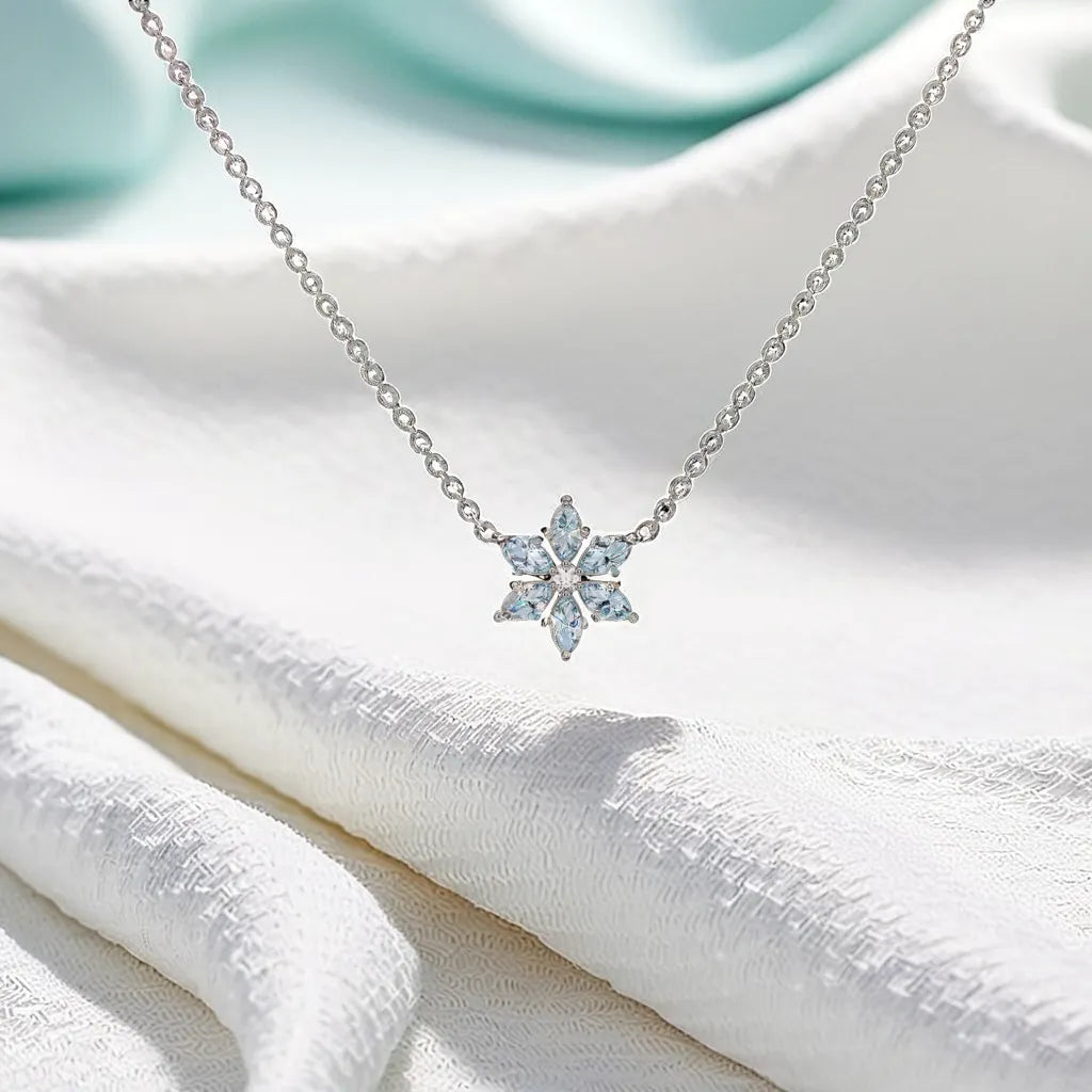 Snowflake Pendant - Lab Grown Diamond Necklace