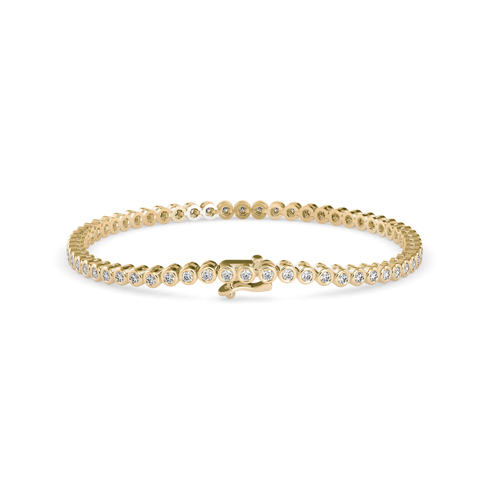 Bezel Set Round Diamond Bracelet