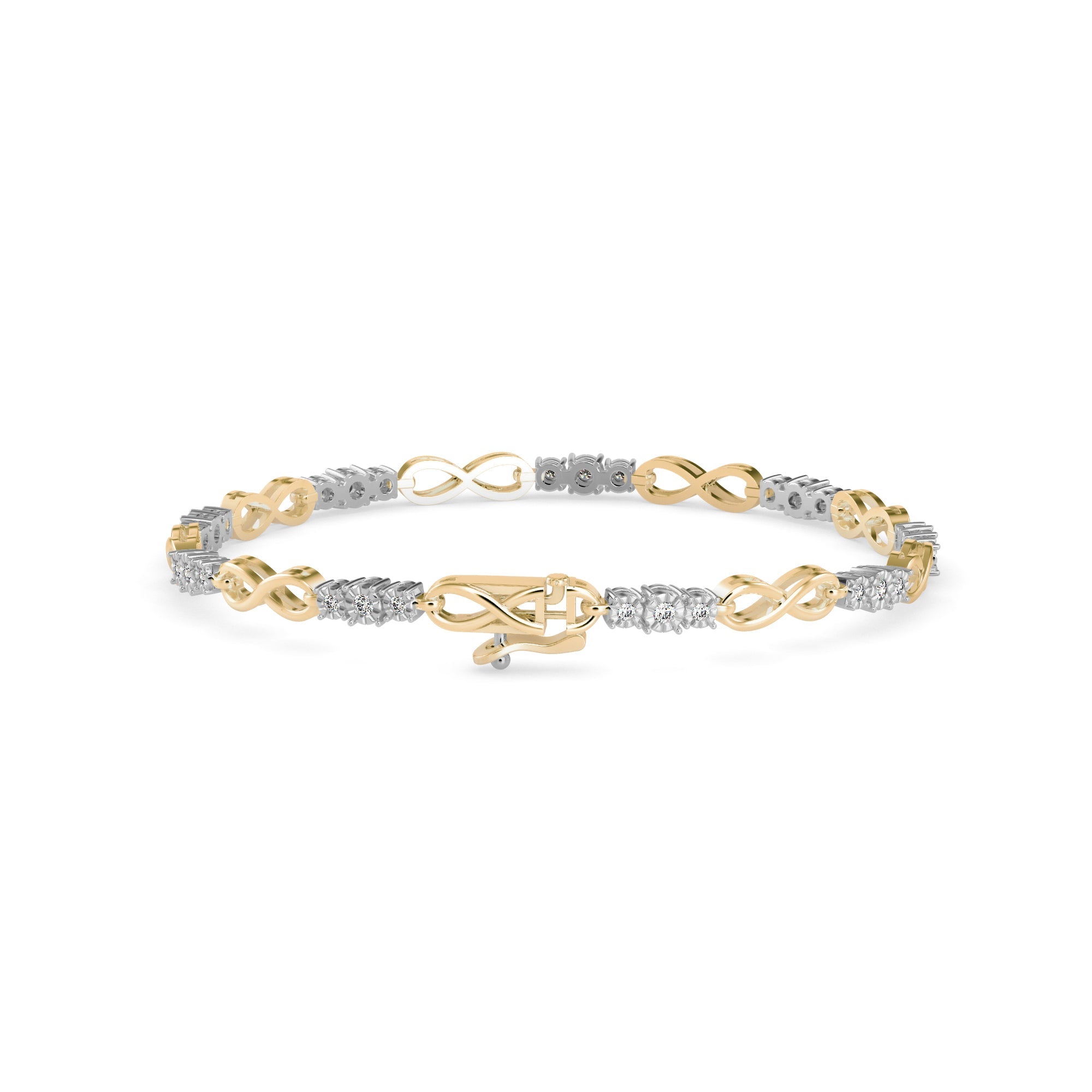Chic Infinity Link Diamond Bracelet