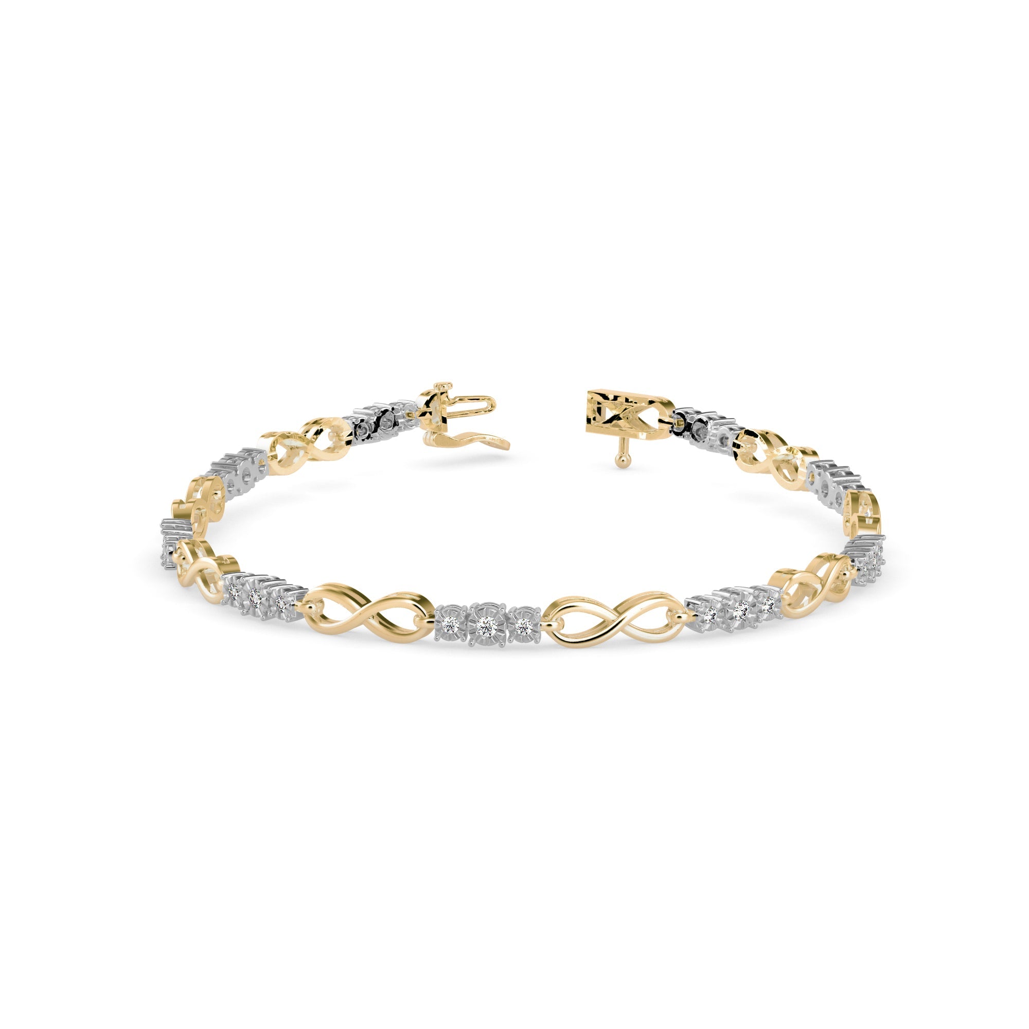 Chic Infinity Link Diamond Bracelet