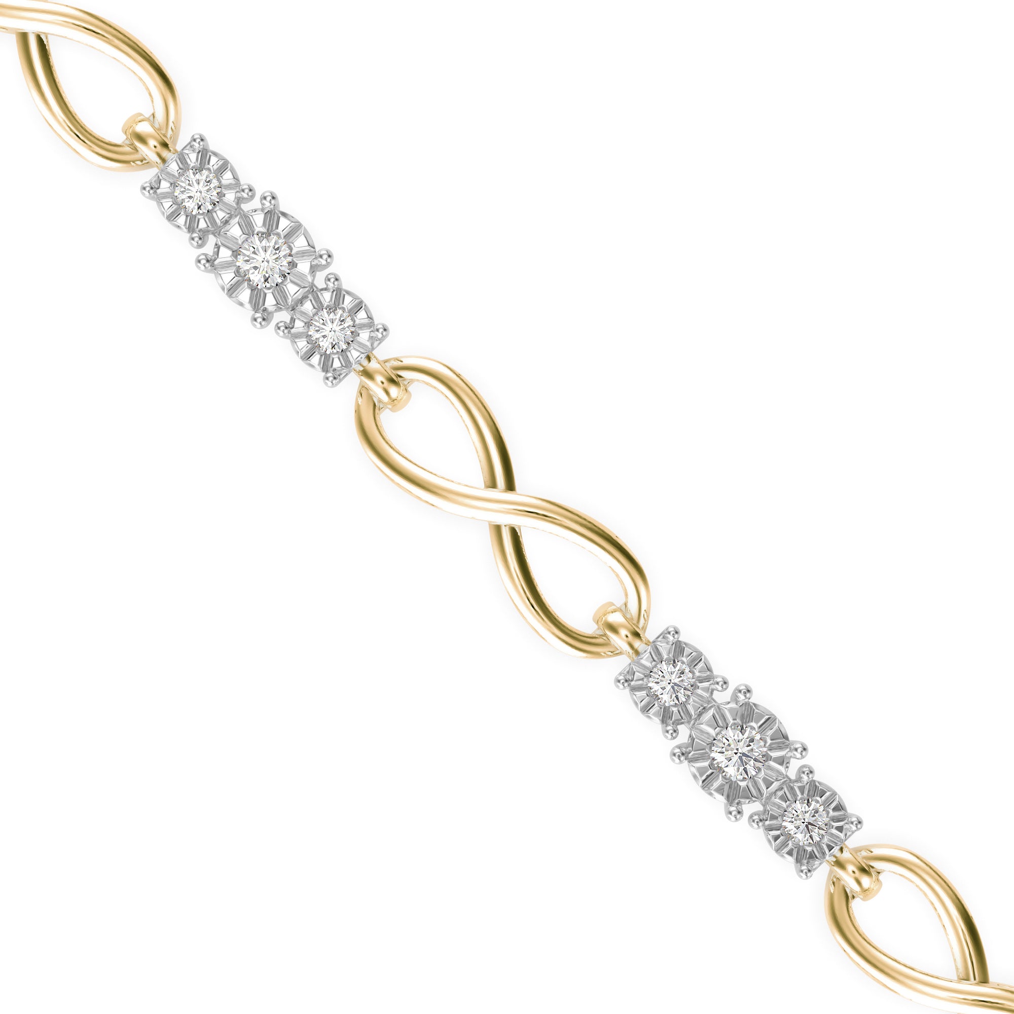 Chic Infinity Link Diamond Bracelet