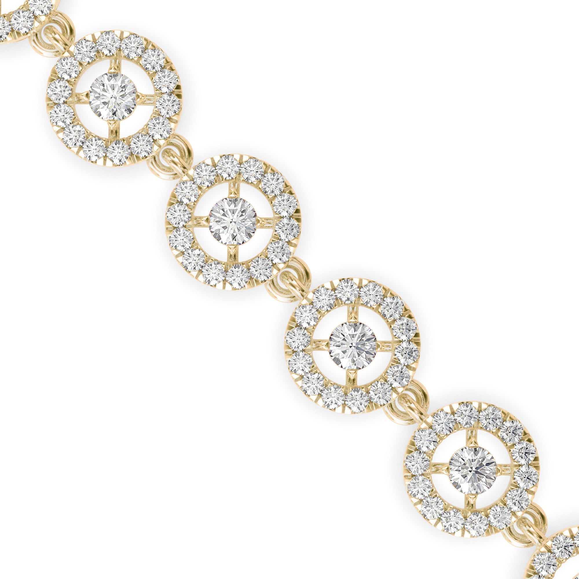 Radiant Halo Diamond Bracelet