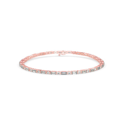 Sleek Alternating Diamond Bracelet