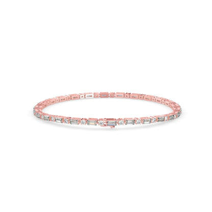 Sleek Alternating Diamond Bracelet