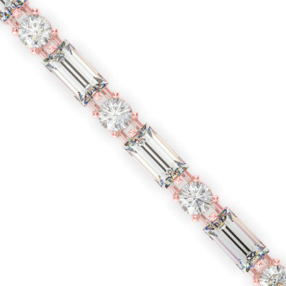 Sleek Alternating Diamond Bracelet