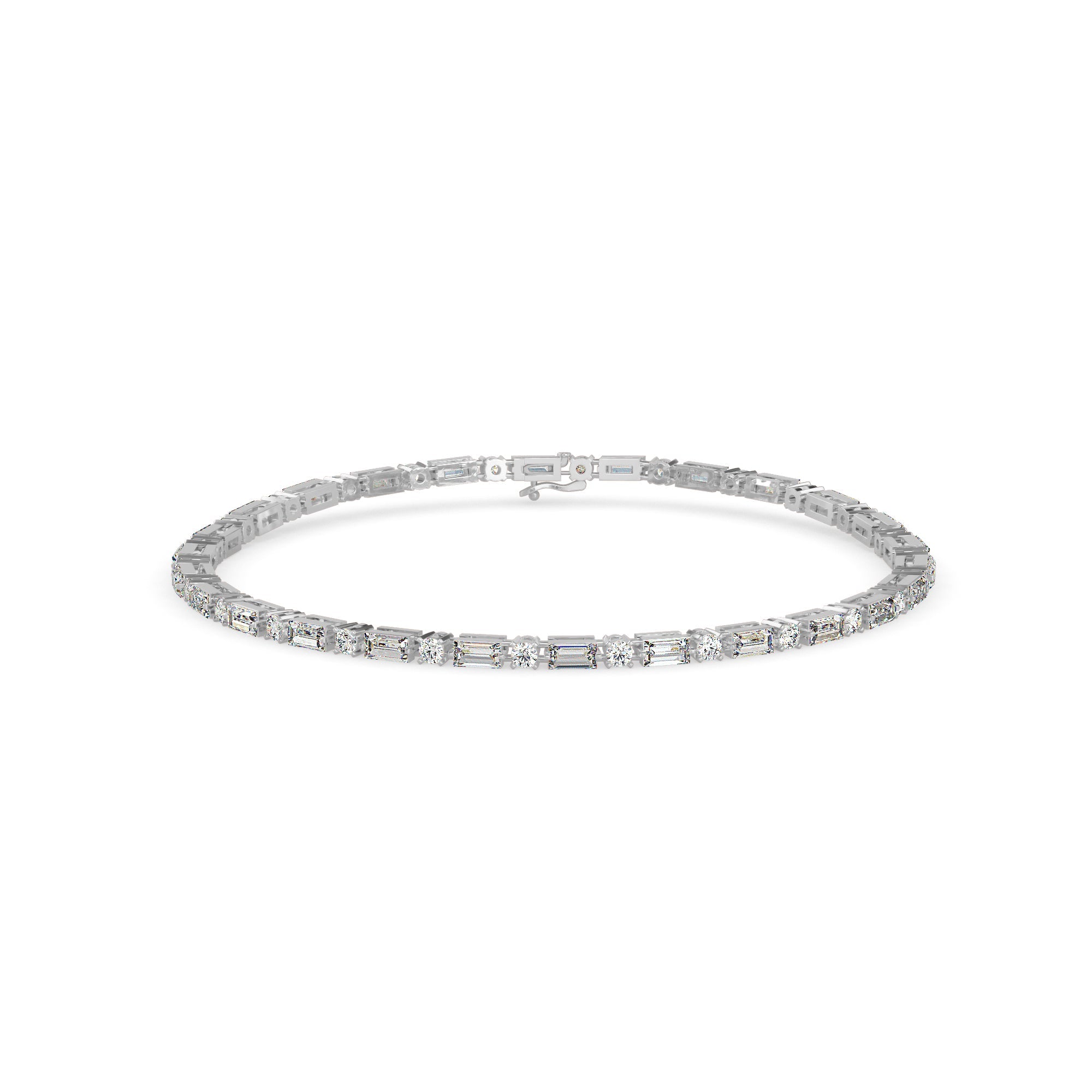 Sleek Alternating Diamond Bracelet