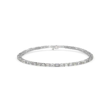 Sleek Alternating Diamond Bracelet
