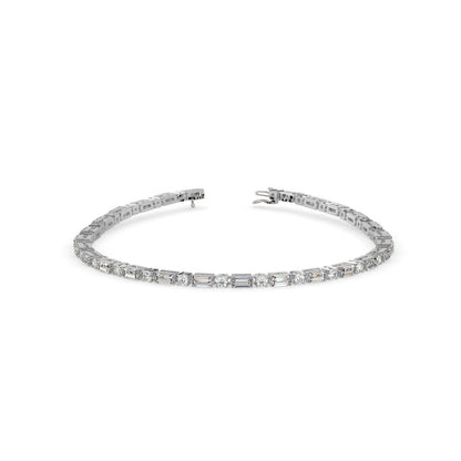 Sleek Alternating Diamond Bracelet