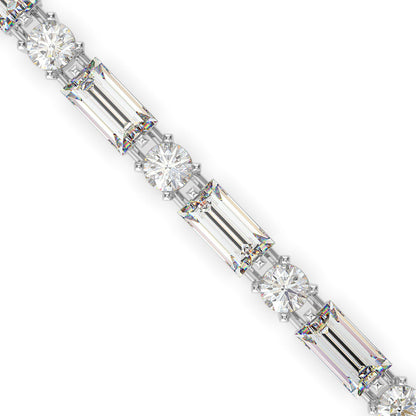 Sleek Alternating Diamond Bracelet