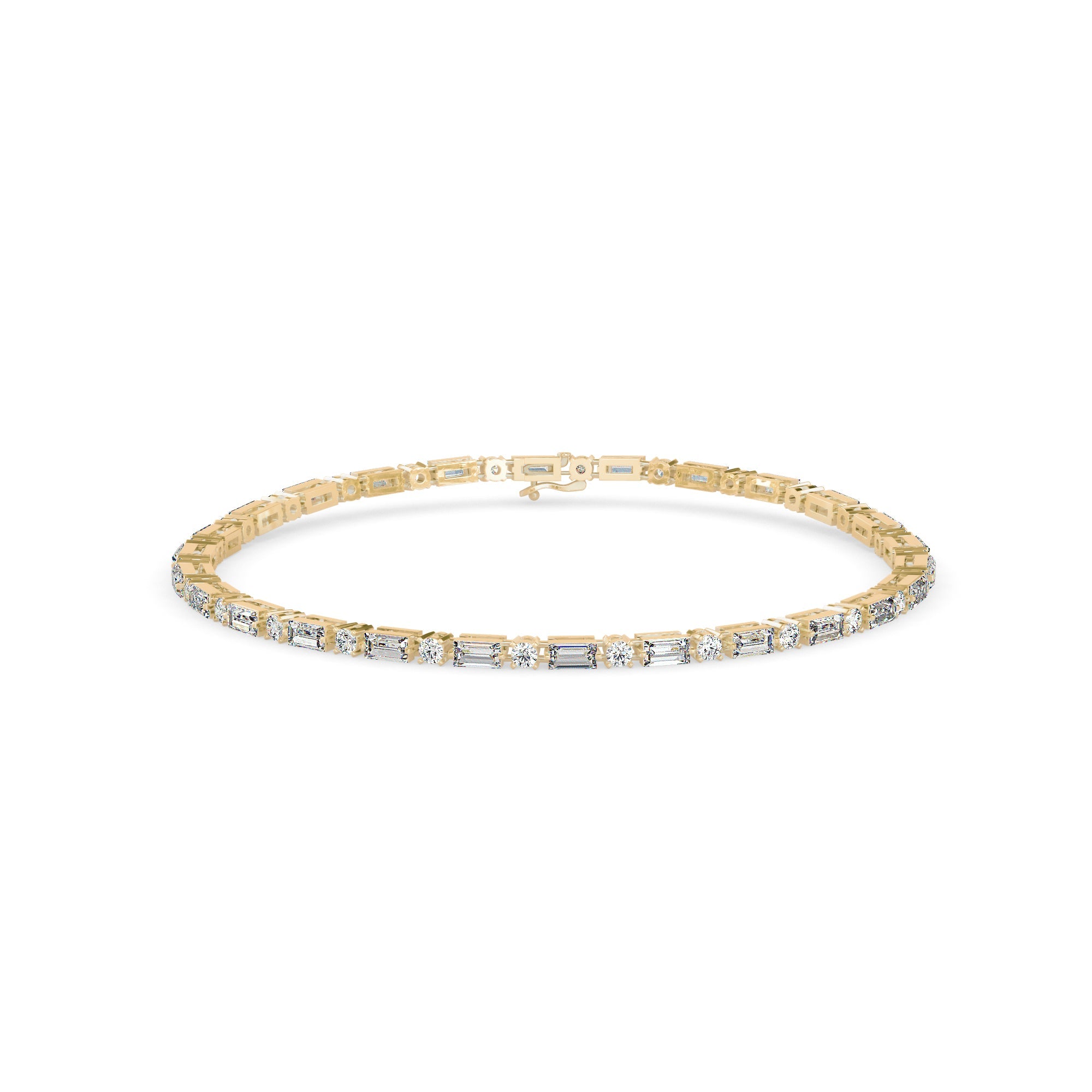 Sleek Alternating Diamond Bracelet