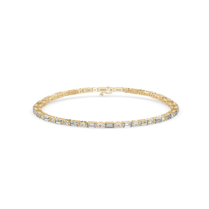 Sleek Alternating Diamond Bracelet