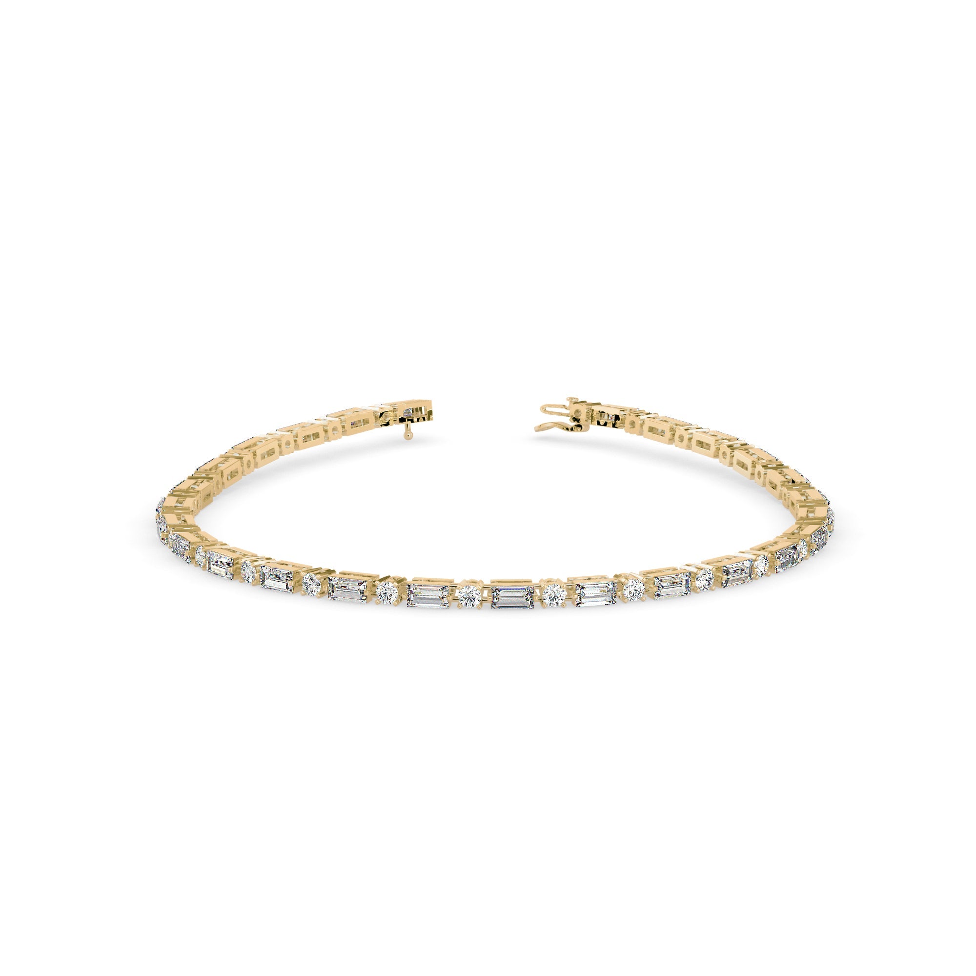 Sleek Alternating Diamond Bracelet