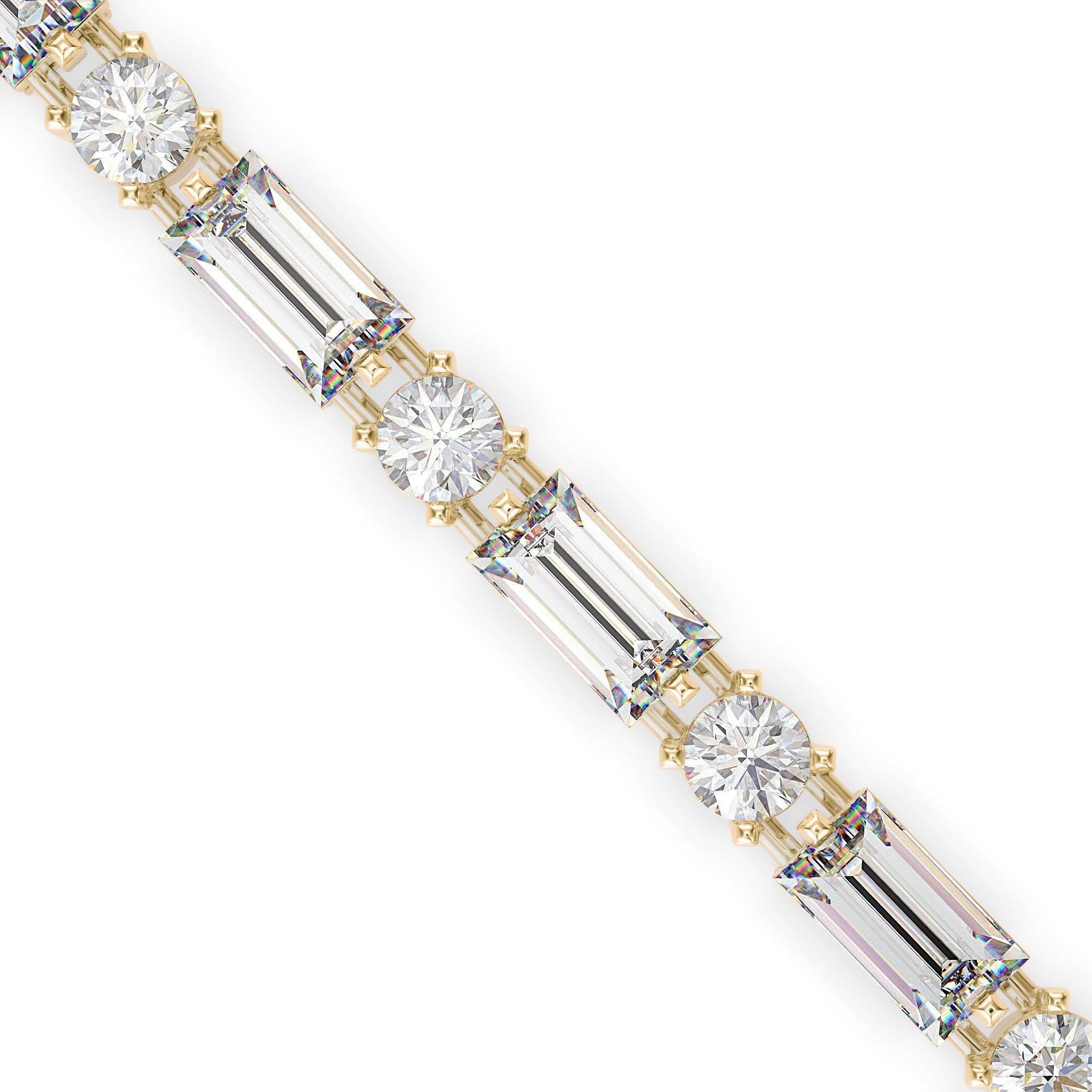 Sleek Alternating Diamond Bracelet