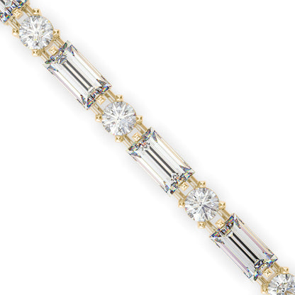 Sleek Alternating Diamond Bracelet
