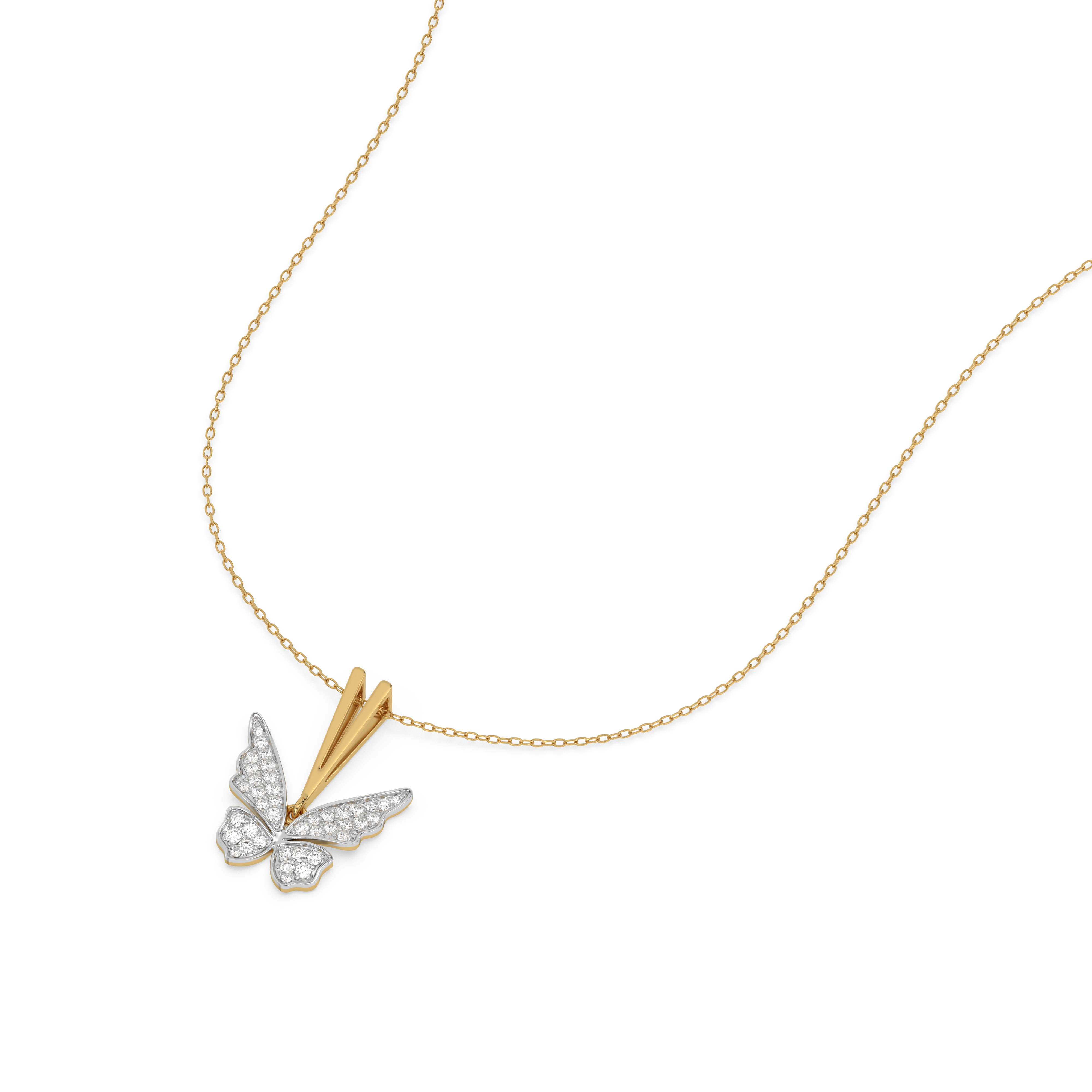 Winged Whimsy Pendant - Lab Grown Diamond Necklace