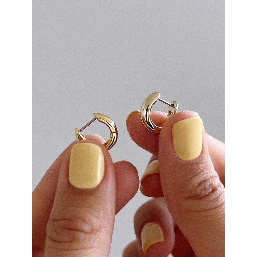 Echo 18K Gold Plated Sterling Silver Hoops – Timeless Elegance & Style