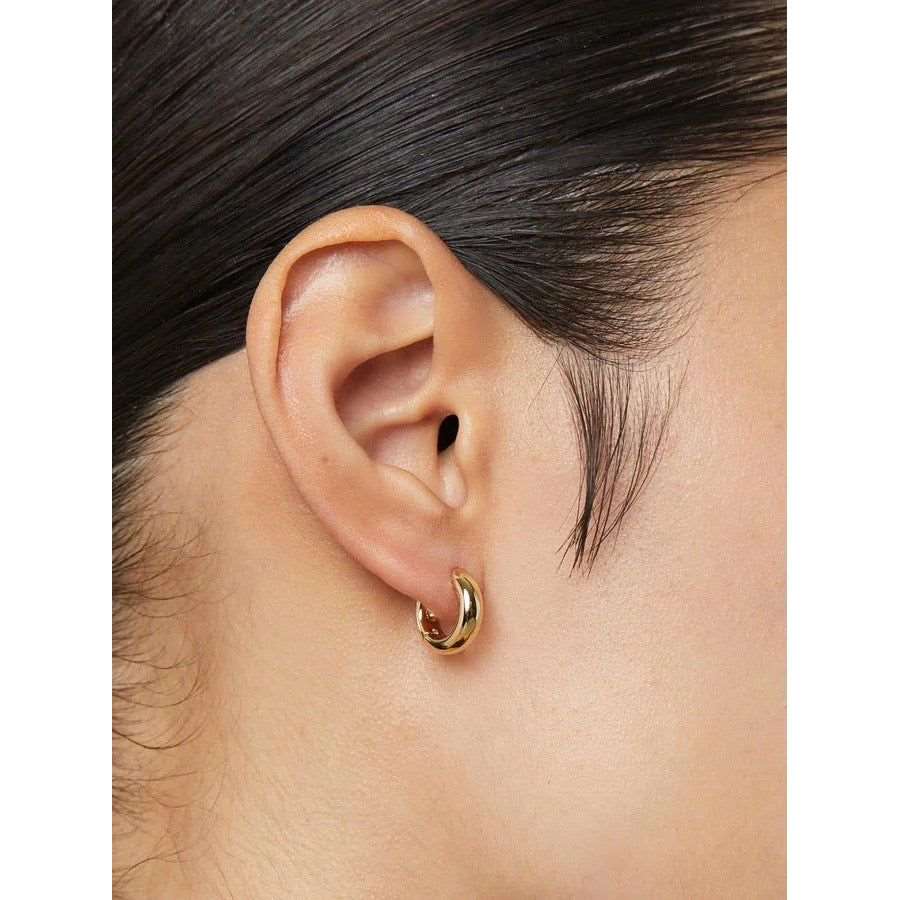 Echo 18K Gold Plated Sterling Silver Hoops – Timeless Elegance & Style
