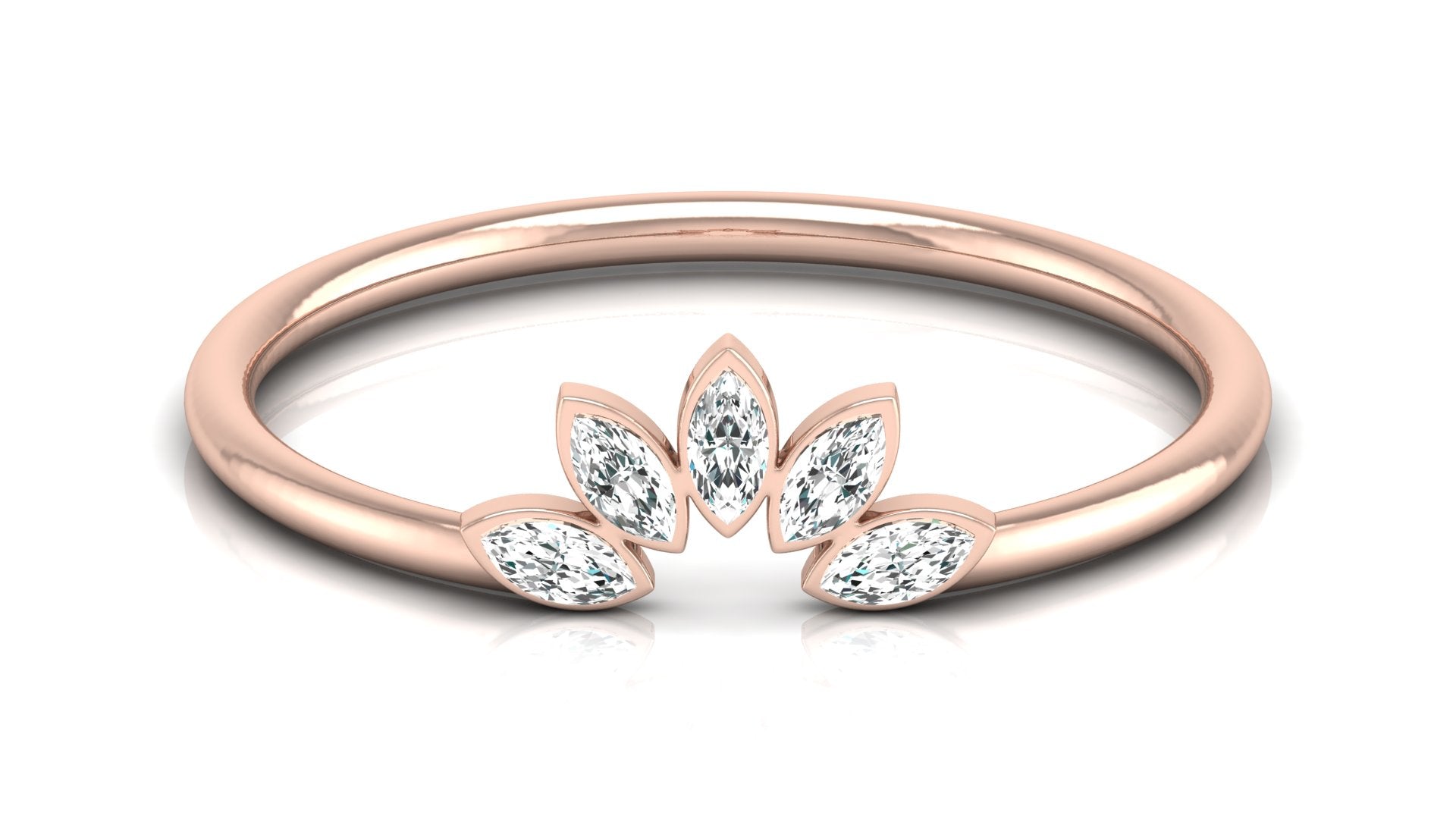  The Rose-Gold Leaflet Ring